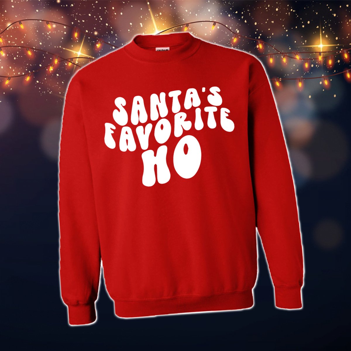 Foute Kersttrui Dames & Heren - Kersttrui met tekst Santas favorite Ho | Kersttrui Maat S | Kersttrui Dames - Kersttrui Heren - Grappige Kersttrui met tekst | Namengigant | Incl. 2 jaar garantie